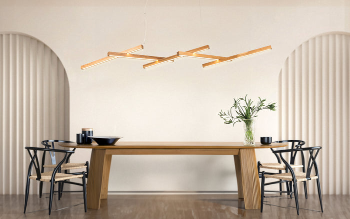 SOLO (wooden chandelier with 5 Bars)