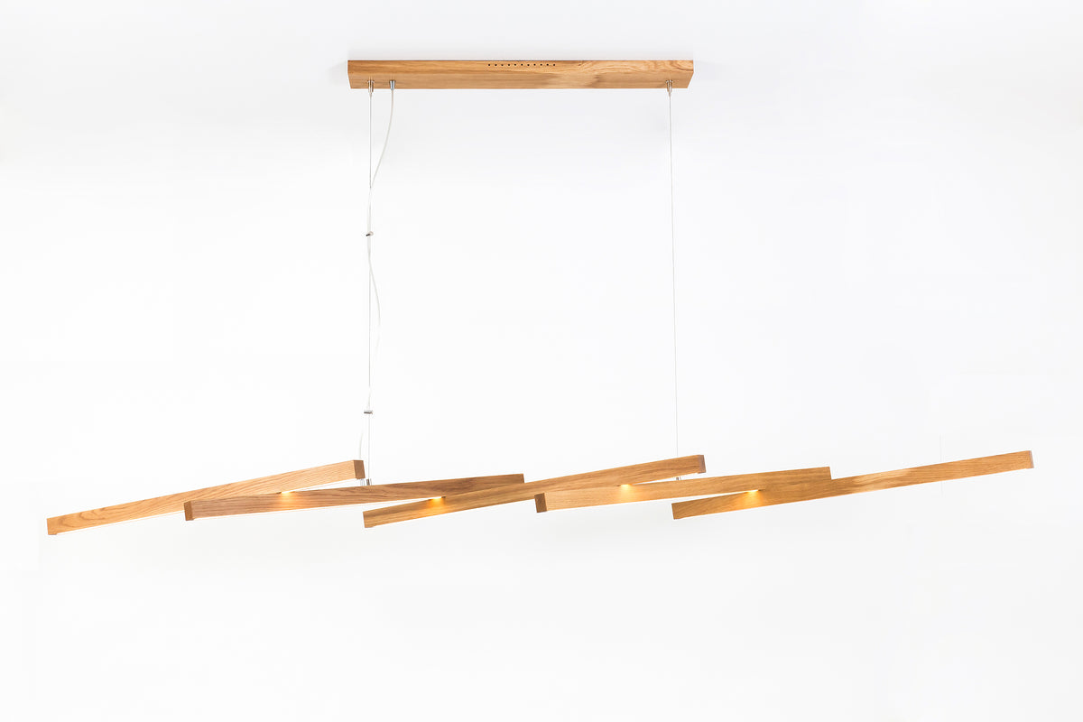 SOLO (wooden chandelier with 5 Bars)