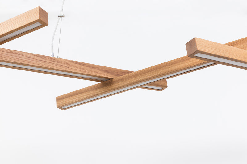 SOLO (wooden chandelier with 5 Bars)
