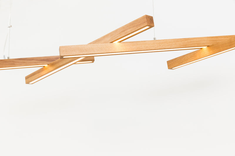 SOLO (wooden chandelier with 5 Bars)