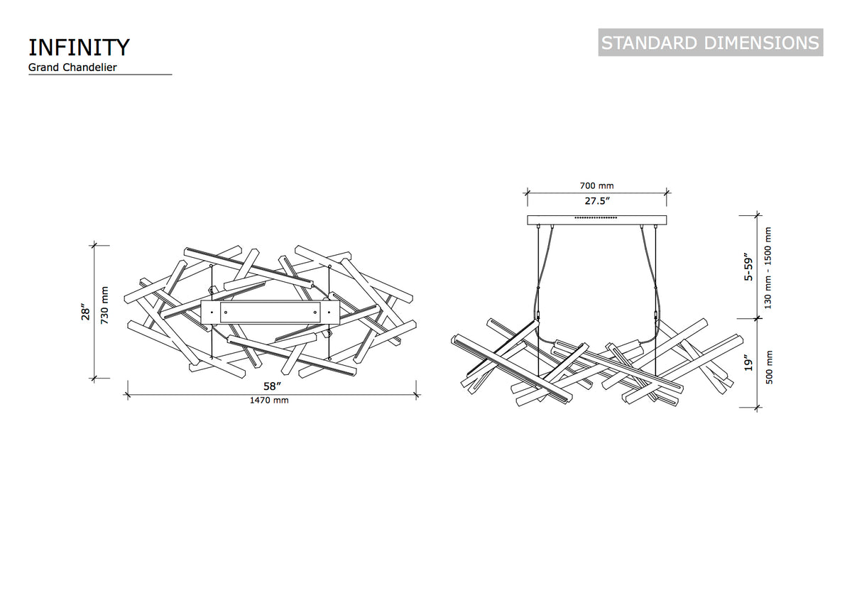 INFINITY LUX - Next Level Design Studio Chandelier - chandeliers lighting