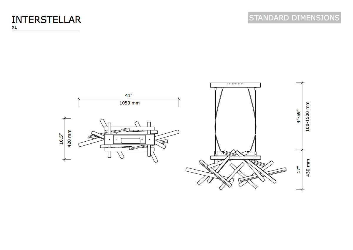 INTERSTELLAR XL LUX - Next Level Design Studio Chandelier - chandeliers lighting