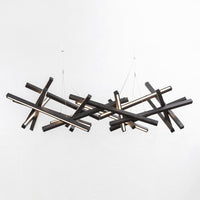 Modern wood chandelier, wood pendant light, wood light fixtures, wood chandelier, industrial modern light