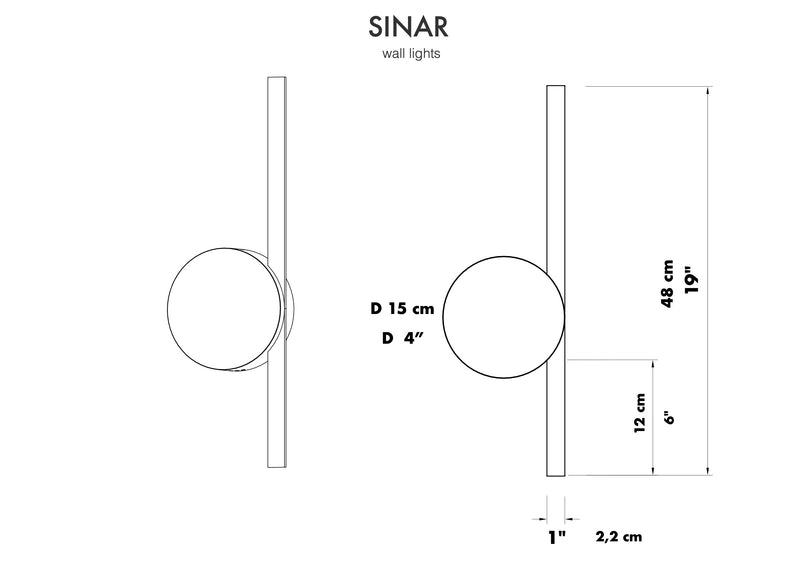 Sinar wall sconce