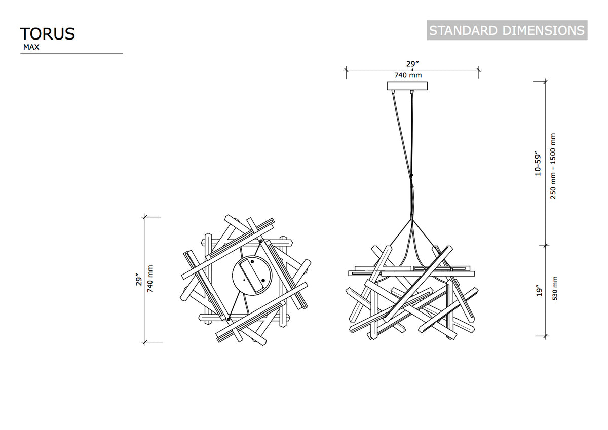 TORUS MAXI - Next Level Design Studio  - chandeliers lighting